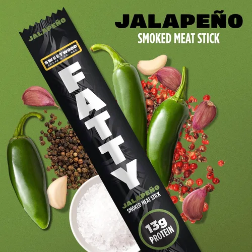 Vista 5 de Palitos de carne seca grasa, jalapeño, 2 onzas (paquete de 5)