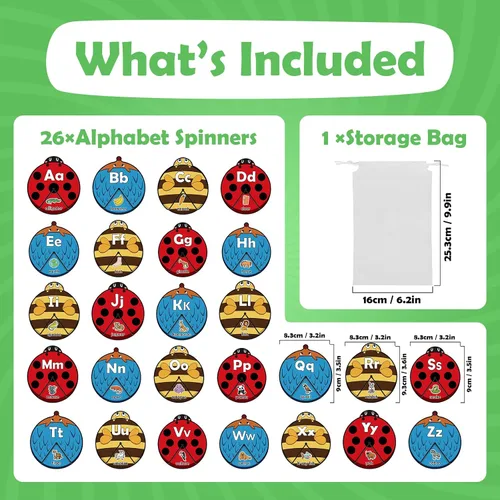 Vista 6 de Kasfalci Tarjetas del alfabeto, juguetes de aprendizaje del alfabeto, aprendizaje ABC para niños pequeños, juego de cartas a juego, palabras a