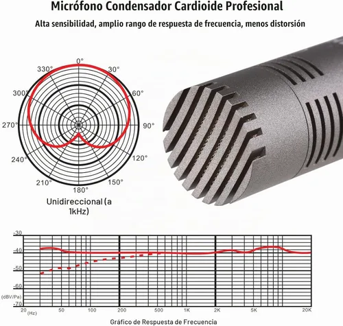 Vista 3 de TAKSTAR Micrófono cardioide del estudio del condensador CM-60 XLR