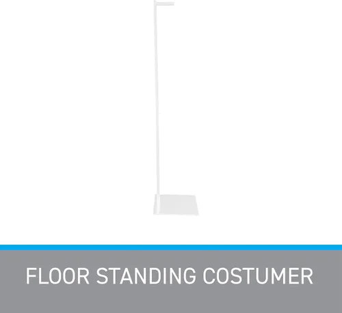 Vista 6 de SSWBasics Soporte de cliente blanco ajustable – Perchero de un solo brazo – Soporte de exhibición de ropa y ropa al por menor – Ideal para exhibir