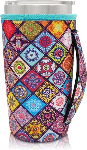 Vista 58 de Fundas Aislantes de Neopreno Portavasos con Asa para Vasos Tumbler de 20oz, Funda Reutilizable para Café Helado Para Tazas de Café de 30oz - 32oz