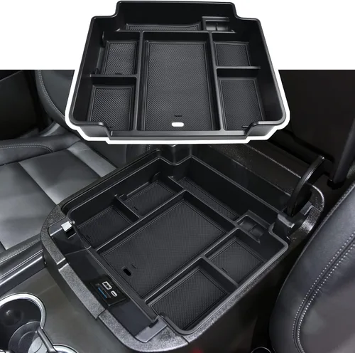 Vista 4 de EDBETOS Bandeja organizadora de consola central de tamaño completo compatible con Chevy Tahoe/Suburban 2021-2025 y GMC Yukon 2021-2024, compatible