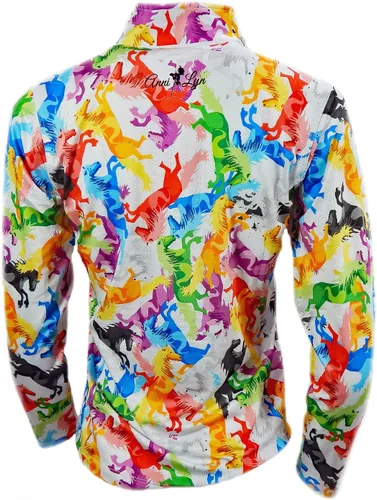 Vista 2 de Anni Lyn Sportswear Camisa de manga larga estampada ProAire para mujer