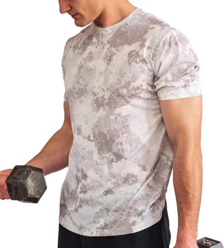 Vista 4 de BuiltCool - Camisa de cuello redondo para hombre, secado rápido, absorción de humedad instantánea, protección solar UPF 50