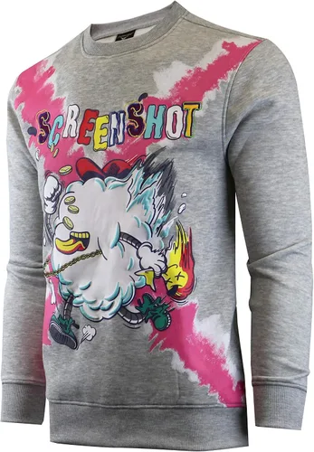 Vista 8 de Screenshot - Sudadera de forro polar con cuello redondo para hombre, estilo urbano de hip hop, sin botones F11080-neón