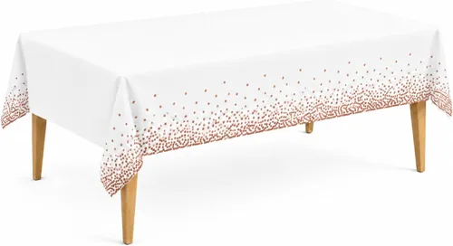 Vista 62 de Party Dimensions Mantel de plástico negro, paquete de 12 manteles rectangulares desechables de 54 x 108 pulgadas para mesas de 6 a 8 pies