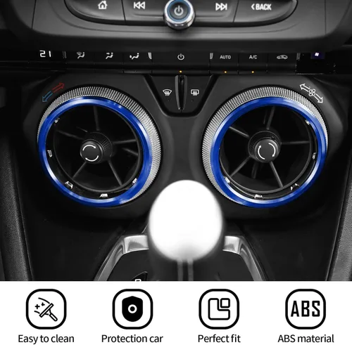 Vista 3 de JWWY para Camaro Anillo de Protección de Salida de Ventilación de Aire de Aire Acondicionado para 2017-2025+ Chevy Camaro Accesorios