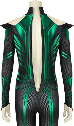 Vista 5 de Disfraz de Hela para niños, overol de cosplay con capa para niñas, traje de Halloween