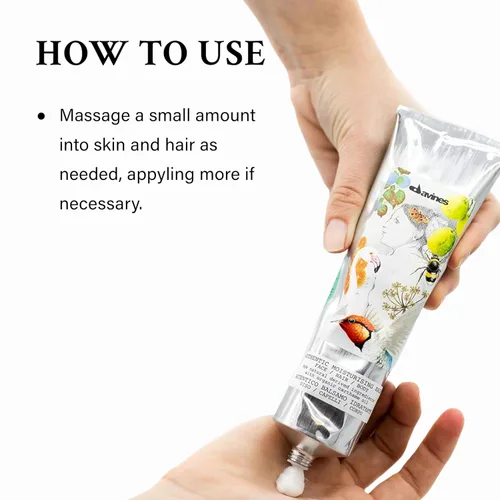 Vista 4 de Davines Auténtico bálsamo hidratante, acción hidratante y suavizante para cara, cuerpo y cabello, removedor de maquillaje suave sin parabenos, 5.07