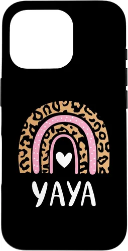 Vista 20 de Yaya Leopard Print Rainbow Cute Mothers Day Funny Yaya Case for iPhone 16