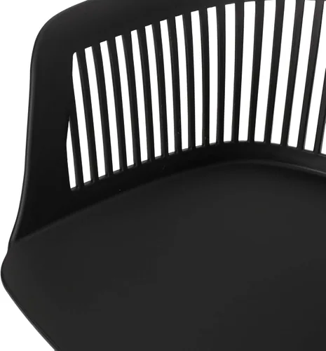 Vista 7 de Christopher Knight Home Silla de comedor al aire libre Ladonna de polipropileno (juego de 2), color negro