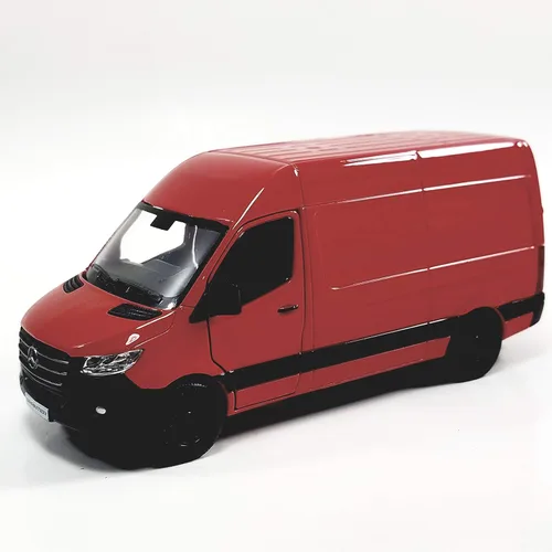 Vista 4 de KiNSMART - Mercedes-Benz Sprinter Cargo Van 1:48 O Escala 5" Modelo de Metal Fundido a Presión Furgoneta de juguete, acción de tracción (4 juegos)