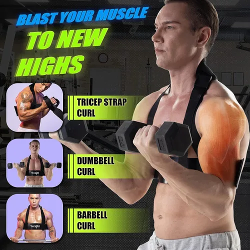 Vista 7 de Yes4All Pistola de muñeca y antebrazo, desarrolla una fuerza de agarre masiva y músculos con rodillo de muñeca de acero y rodillo de antebrazo