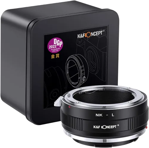 Vista 2 de K&F Concept Adaptador de montaje de lente NIK-L enfoque manual compatible con lente Nikon F a cuerpo de cámara de montaje L