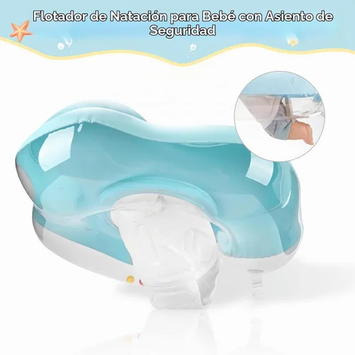 Vista 3 de WYRIAZA Baby Pool Float with Canopy, Baby Float for Pool Swimming, Infant Pool Floats with UPF50+ Sun Protection, Infant Floaties with Safety Seat