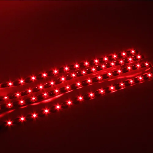 Vista 2 de ESUPPORT - Tira de luz LED (12 V, 15 LED, 11.8 in, flexible, impermeable, 4 unidades) 15 Led Vehicle Decoration Neon Light Kit Interior Exterior