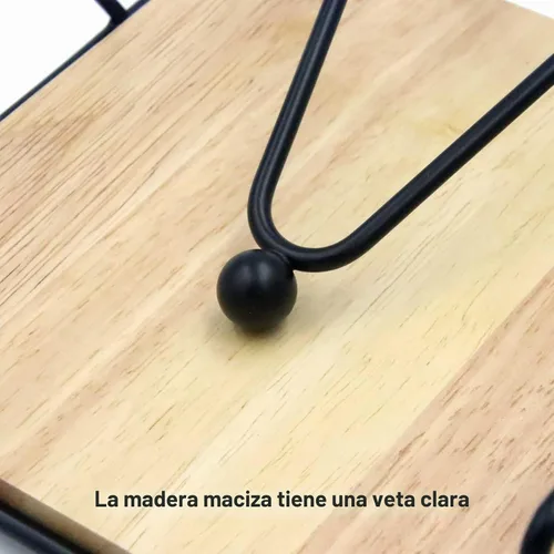 Vista 5 de Servilletero para mesa, servilletero de metal y madera, servilleteros de pie para servilletas de papel, para encimera de cocina, mesa de comedor, 7