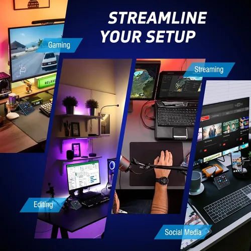 Vista 6 de VSDINSIDE Macro Keypad, Stream Controller Deck Gaming Streaming Shortcut Keyboard, 18 Programmable Keys Customizable Visual AI Pad USB Soundboard
