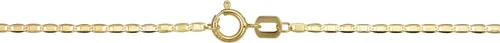 Vista 3 de Kooljewelry Tobillera de eslabones ovalados planos de oro amarillo de 10 k (0.047 in, 10 pulgadas)