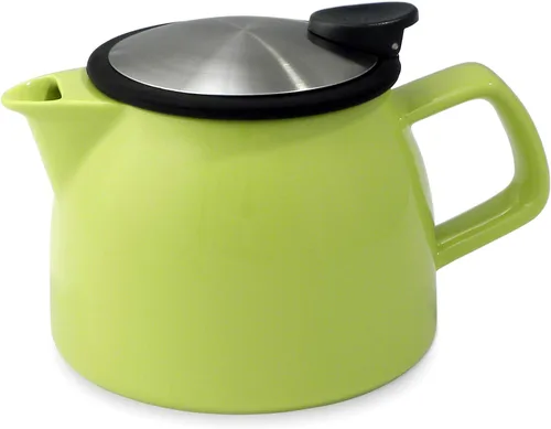 Vista 8 de FORLIFE Bell - Tetera de cerámica con infusor de cesta, 16 onzas/15.9 fl oz, grafito negro