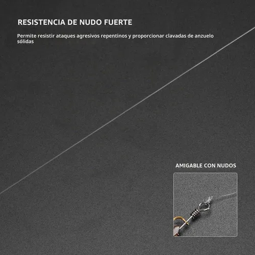 Vista 6 de SF - Línea de pesca monofilamento premium, carrete X-Strong de nailon mono material, línea líder para agua salada y agua dulce