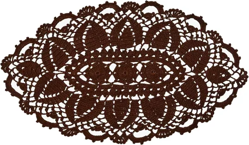 Vista 20 de SUNONE11HKA Mantel individual ovalado de encaje de ganchillo de 21 pulgadas de largo, mantel individual lavable para jarrón de cocina (negro, 1)