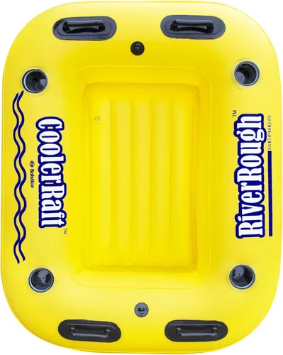 Vista 5 de Flotador inflable de balsa para piscina - 55" - amarillo y negro