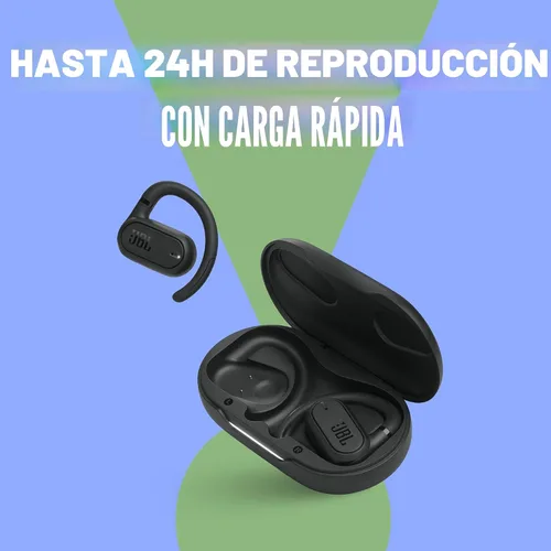 Vista 5 de JBL SoundGear Sense - Auriculares verdaderamente inalámbricos de oído abierto, tecnología JBL OpenSound, resistente a salpicaduras y polvo, 4