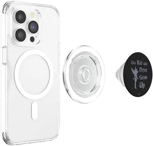 Vista 4 de Disney Peter Pan Tinkerbell Never Grow Up PopSockets MagSafe PopGrip para iPhone