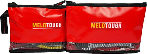 Vista 10 de MELOTOUGH material impermeable 12 pulgadas bolsa de herramientas con cremallera 2 unidades, bolsa de herramientas multiusos para herramientas