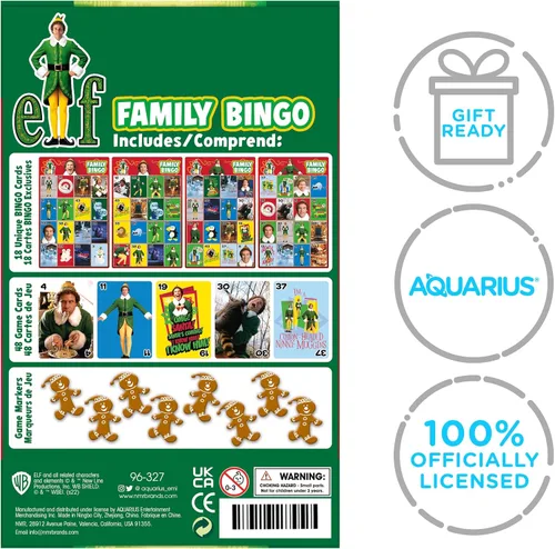 Vista 7 de AQUARIUS Juego de bingo familiar de elfos, divertido juego de fiesta familiar para niños, adolescentes y adultos, regalo entretenido de noche