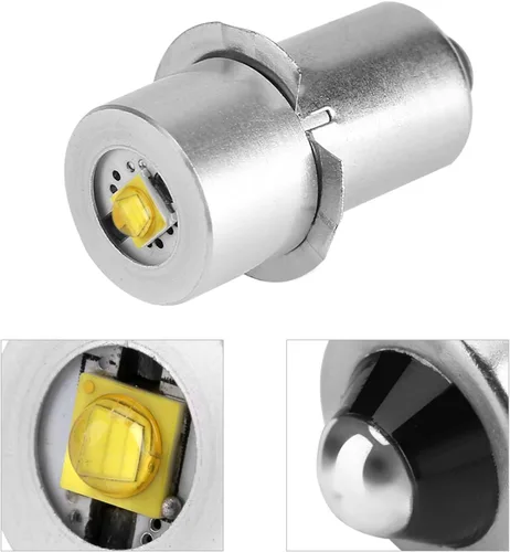 Vista 4 de Pilipane Bombilla LED para linterna, kit de conversión LED, P13.5S PR2 3W bombillas de repuesto para linternas, antorcha o luz de trabajo