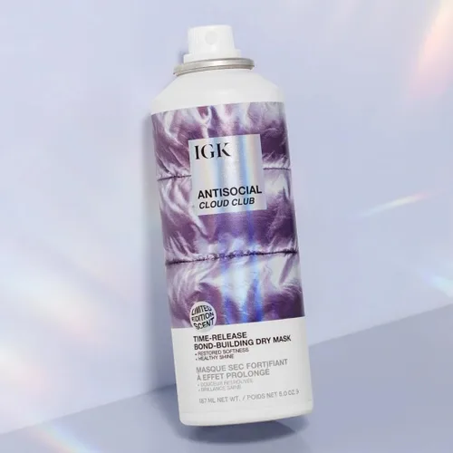 Vista 6 de IGK Antisocial Cloud Club - Mascarilla para cabello seco, reparación de vínculos para cabello dañado, 5 onzas Aroma de edición limitada