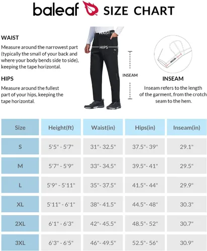 Vista 7 de BALEAF Pantalones de ciclismo de invierno para hombre, pantalones térmicos para bicicleta de montaña, resistentes al agua, clima frío, senderismo