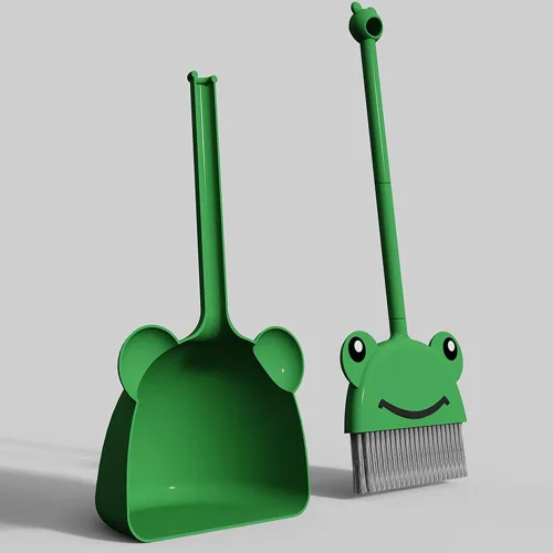 Vista 3 de Mini escoba con recogedor para niño I Juego de limpieza pequeño para niños, juego de simulación I juguetes de cocina para niños pequeños