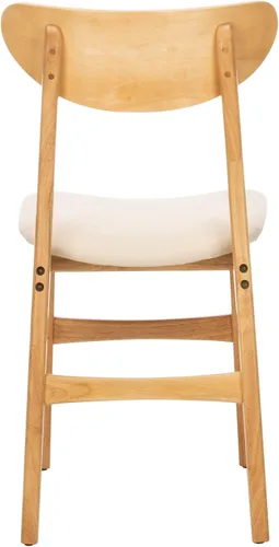 Vista 5 de Safavieh Home Lucca - Silla de comedor con cojín retro natural y blanco, juego de 2 natural / blanco
