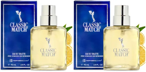 Vista 8 de PB ParfumsBelcam Blue Classic Match Eau de Toilette en espray para hombre, fragancia moderna de cítricos Fougere, notas de melón, musgo y pachulí