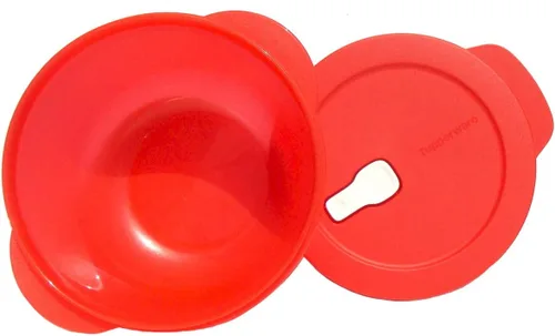 Vista 2 de Tupperware CrystalWave - Plato para microondas (6.25 tazas, color rojo fresa)