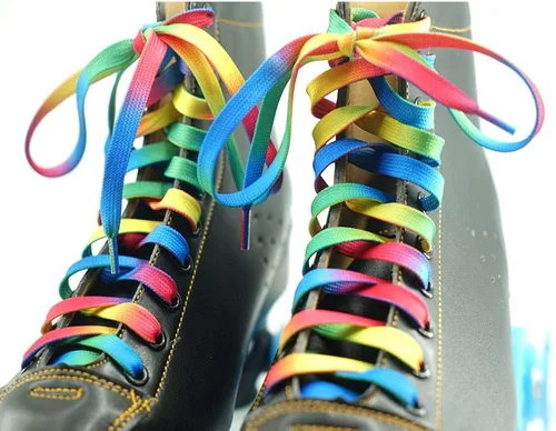 Vista 6 de DECKER - Cordones planos y anchos para patines de hockey, 2 pares de cordones