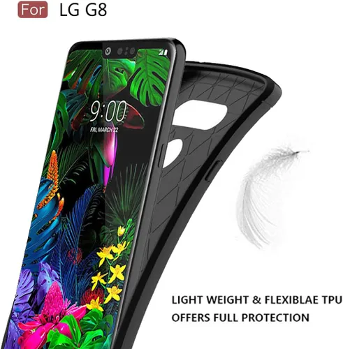 Vista 2 de Funda LG G8 ThinQ - TPU absorción de impactos - Biseles elevados - Negro