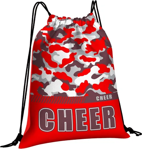 Vista 15 de Mochila con cordón impermeable para gimnasio, bolsas con cordón, bolsa de cuerda deportiva, mochila de camuflaje, Bolsas con cordón Cheer - Bolsas