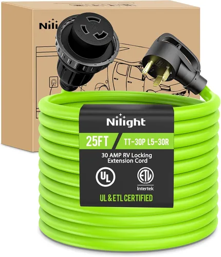 Vista 15 de Nilight Cable de Extensión para Secadora EV de 15 Pies 3 Clavijas 30 Amperios NEMA 10-30P 10-30R Cable de Extensiones Antiguas Servicio Pesado