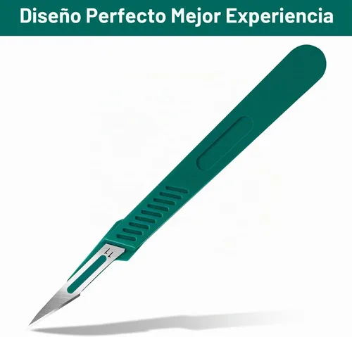 Vista 3 de 20 PCS Cuchillas de Bisturí con Bisturíes #11 Cuchillas Quirúrgicas, Cuchillas Desechables con Cubierta Protectora, Cuchilla de Mango de 20 piezas