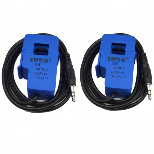 Vista 7 de 2 piezas SCT-013-000 30A 1V Sensor de transformador de corriente de núcleo dividido no invasivo SCT013