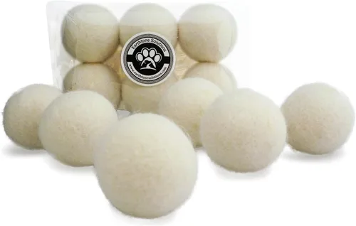 Vista 12 de Juguetes de lana para gatos – Pelotas de juguete de fieltro para mascotas pequeñas para buscar y jugar – Bola de lana silenciosa ecológica
