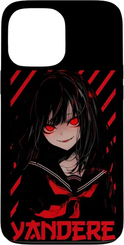 Vista 24 de Funda para iPhone 16 Yandere Anime Girl Kawaii Emo Goth Otaku Anime Manga Lover