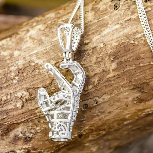 Vista 9 de Facet Jewel Colgante hecho a mano con circonita cúbica de 1 quilate para hombre en plata de ley 925 (VVS, 1.12 CTW), Metal Gema, Circonita Cúbica