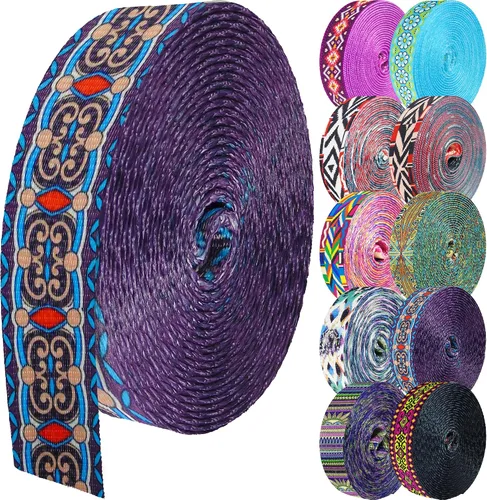 Vista 51 de 1.5 pulgadas Correa de nailon con patrón, correas de cinturón de nailon, correas para bolso, correas para mochila, cinturón de nailon