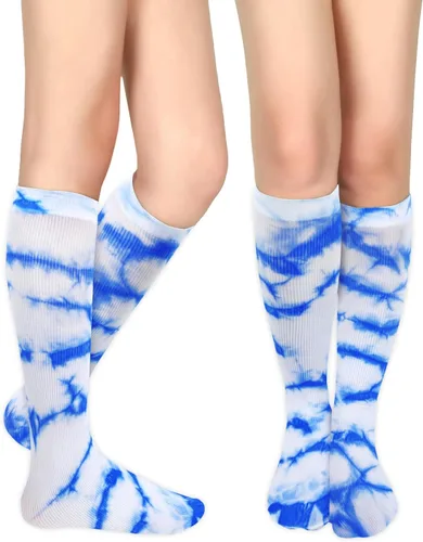 Vista 3 de Benefeet Sox Calcetines altos de poliéster para mujeres y niñas, calcetines largos de tubo unisex, suaves, acogedores, calcetines de pantorrilla