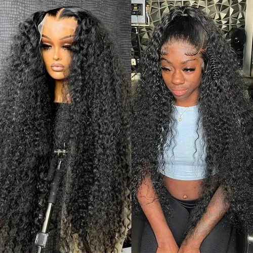 Vista 13 de Pelucas de cabello humano con encaje frontal HD de 13 x 6 pulgadas, cabello humano prearrancado, color negro natural, sin pegamento, peluca